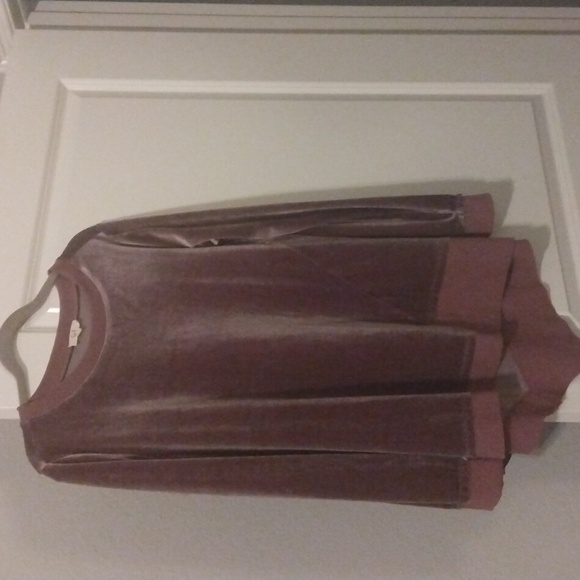 Easel LA size S oversize velour tunic LS asymmetrical hem - Picture 5 of 6